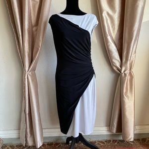 Lauren by Ralph Lauren black and white dress